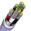 Кабель Baseus Flash Series Ⅱ One-for-three Fast Charging Data Cable USB to M+L+C 66W 1.2m Purple - мініатюра 4