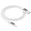Кабель Hoco X108 Benefit silicone charging data cable iP 2.4A/1 м. белый - миниатюра 1