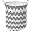 Кошик Idea Home LY-03 Zig Zag 35х45 см сірий (LY-03 круг. ткан. з/кр Zig Zag) - мініатюра 1