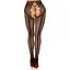 Панчохи Leg Avenue Crotchless Net Tights With Heart Backseam Black One Size - мініатюра 6