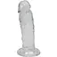 Прозорий фалоімітатор Alive Jelly Dildo Majestic, ТПЕ, присоска, діаметр 3.7 см, довжина 14.7 см - мініатюра 1