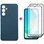 Чохол до мобільного телефона Dengos Samsung Galaxy A16 Carbon + glass 2pcs (Blue) (DG-CTG2P-07) - мініатюра 1