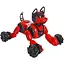 Інтерактивна іграшка Stunt Dog Тварина Собака 666-800A з USB-зарядкою, звуком, світлом і двома пультами червона - мініатюра 1