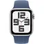 Apple Watch SE 2 2024 GPS 44mm Silver Aluminium with Denim Sport Band M/L MXER3 - миниатюра 1