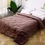 Полуторный постельный комплект c одеялом микрофибра коричневого цвета 327498 - миниатюра 2