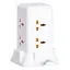 Сетевой фильтр-удлинитель Yiwu HP-5-3MF TOWER B22 4,8 м 6 розеток 3USB+1PD и LED-лампа белый  - миниатюра 1