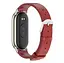 Шкіряний ремінець MiJobs для фітнес-браслета Xiaomi Mi Band 7 Type B червоний, тримач - золотистий - мініатюра 3